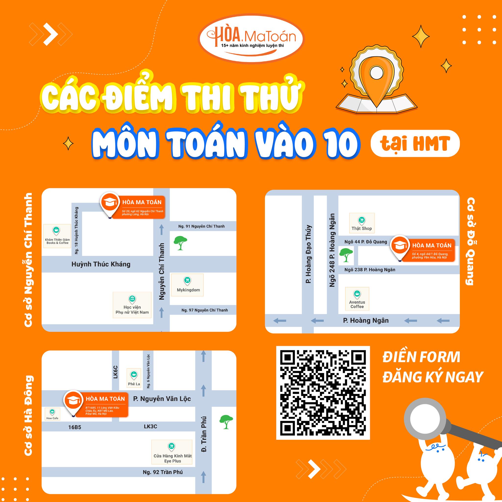 các điểm thi vào 10 tại hòa ma toán các điểm thi vào 10 tại hòa ma toán